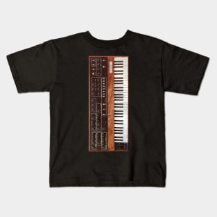 Vintage 70s Keyboard Synthesizer Kids T-Shirt